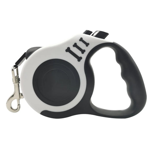 Bone Print Retractable Dog Leash